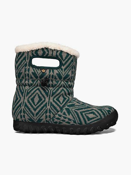 BOGS Boots Deutschland - B-Moc Mid Geo Isolierte Stiefel Damen Emerald Multi DE85326